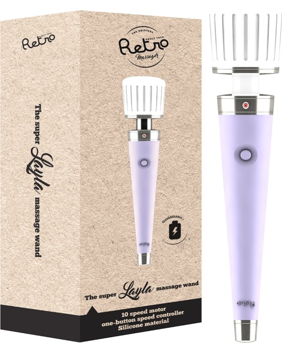 Retro LAYLA RECHARGEABLE MASSAGER PURPLE