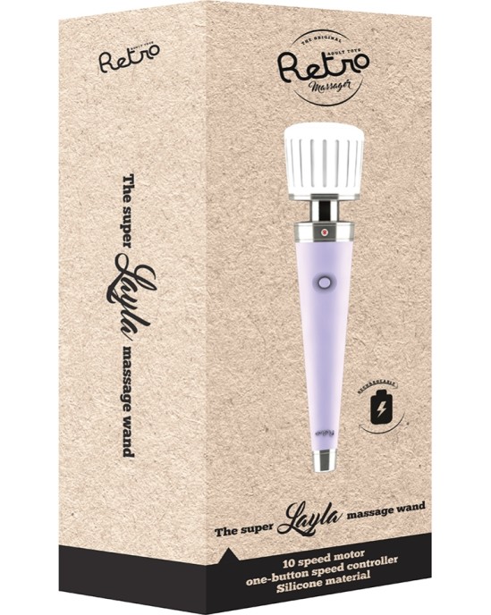 Retro LAYLA RECHARGEABLE MASSAGER PURPLE