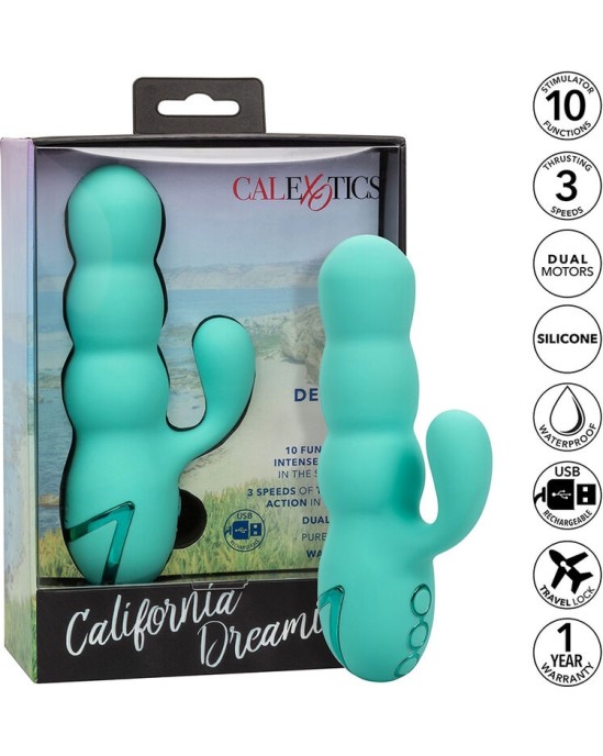 California Exotics ВИБРАТОР DEL MAR DIVA RABBIR AQUA GREEN ОТ CALIFORNIA DREAMING