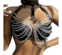 Subblime Fetish SUBBLIME - CHEST HARNESS WITH BIG RING CHAINS ONE SIZE