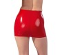 Late X Latex Mini Skirt red XL