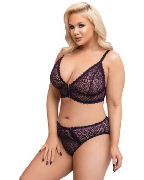 Cottelli Curves Bra Set purple XL