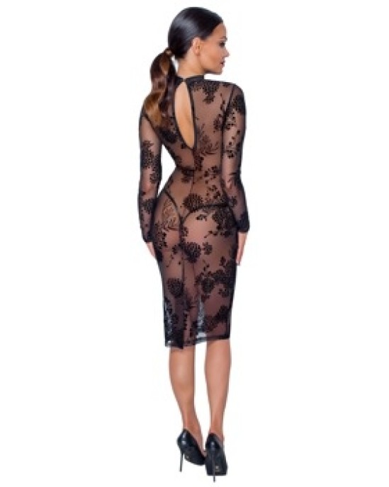 Noir Kleita Flock Print M