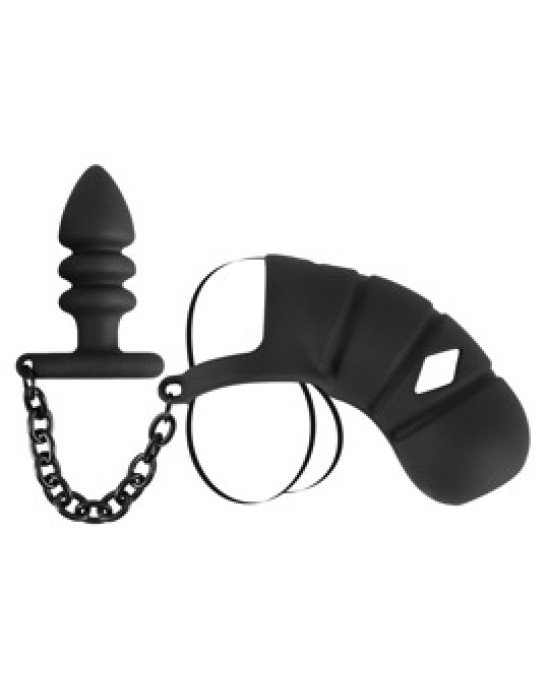 Black Velvets Cock cage with a