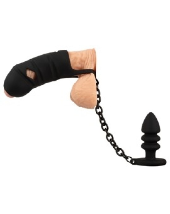 Black Velvets Cock cage with a