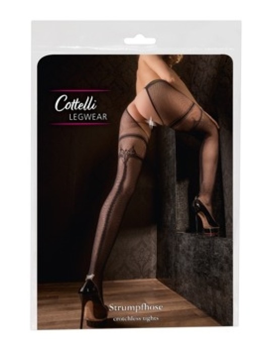 Cottelli Legwear Crotchless Tights L/XL