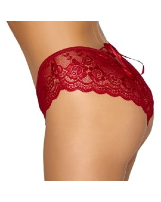 Cottelli Lingerie Crotchless panty red M