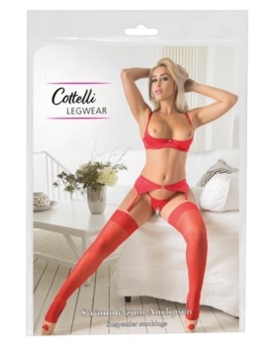 Cottelli Legwear Zeķes sarkanas 2