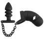 Black Velvets Cock cage with a