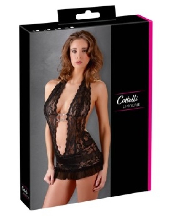 Cottelli Lingerie Mežģīņu kleita melna S