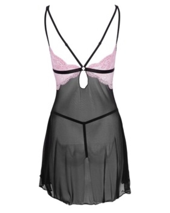 Cottelli Lingerie Babydoll black/pink M