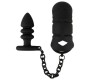 Black Velvets Cock cage with a