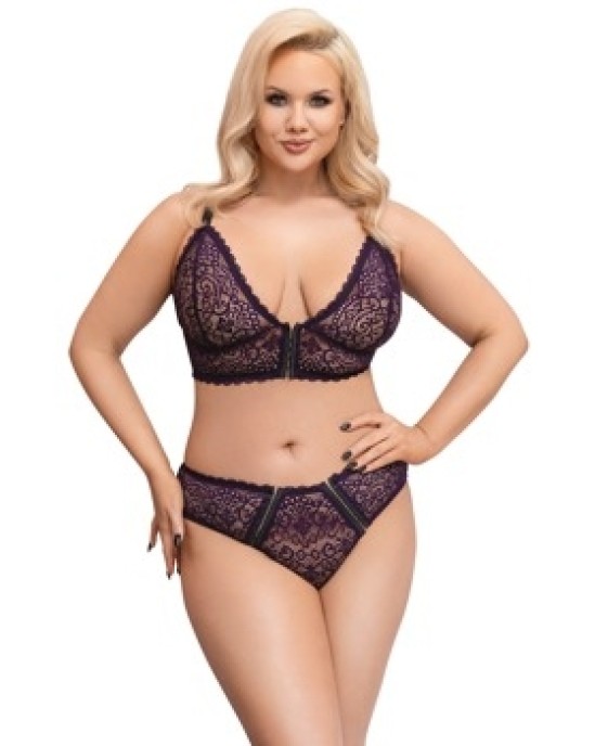 Cottelli Curves Bra Set purple XL