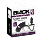 Black Velvets Cock cage with a