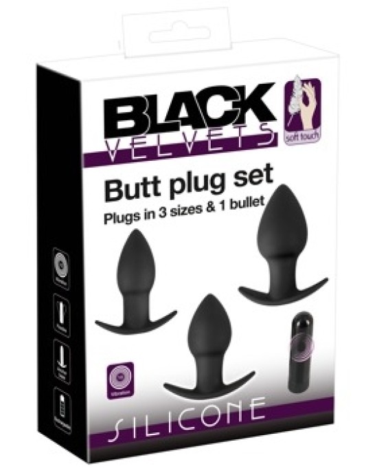 Black Velvets BV Vibrating Butt kontaktdakšas 3 s