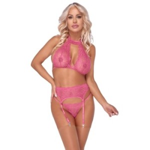 Cottelli Lingerie Bra Suspender Set L/XL