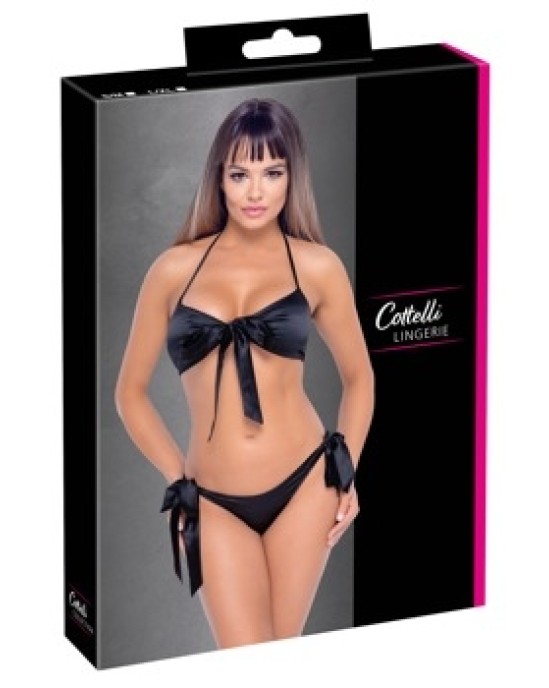 Cottelli Lingerie Bra and Briefs black L/XL