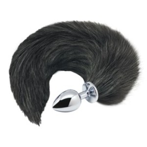 Alive Black&White Fox Tail M