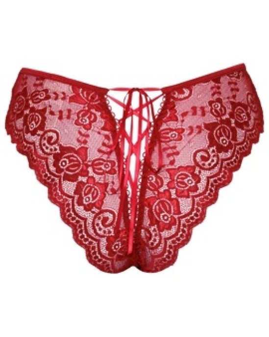 Cottelli Lingerie Crotchless panty red M