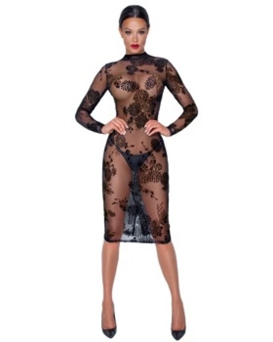 Noir Kleita Flock Print M