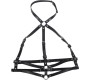 Subblime Fetish SUBBLIME - LEATHER RING CHEST HARNESS BLACK ONE SIZE