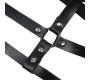 Subblime Fetish SUBBLIME - LEATHER RING CHEST HARNESS BLACK ONE SIZE