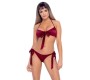 Cottelli Lingerie Bra and Briefs red S/M