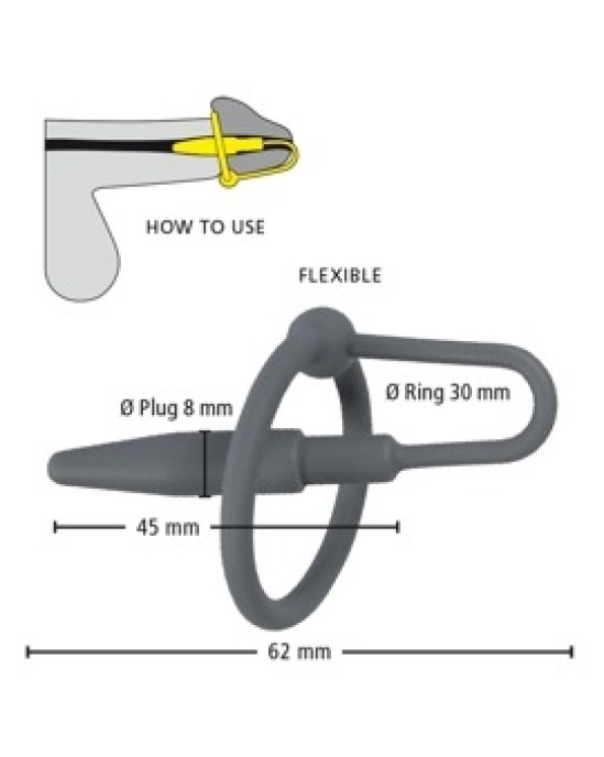 Penisplug Penis Plug with Glans Ring