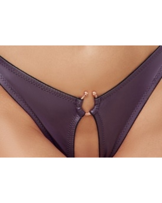 Cottelli Lingerie Bra and Briefs purple S