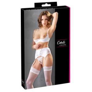 Cottelli Lingerie Plauktu krūštura komplekts balts 75B/S