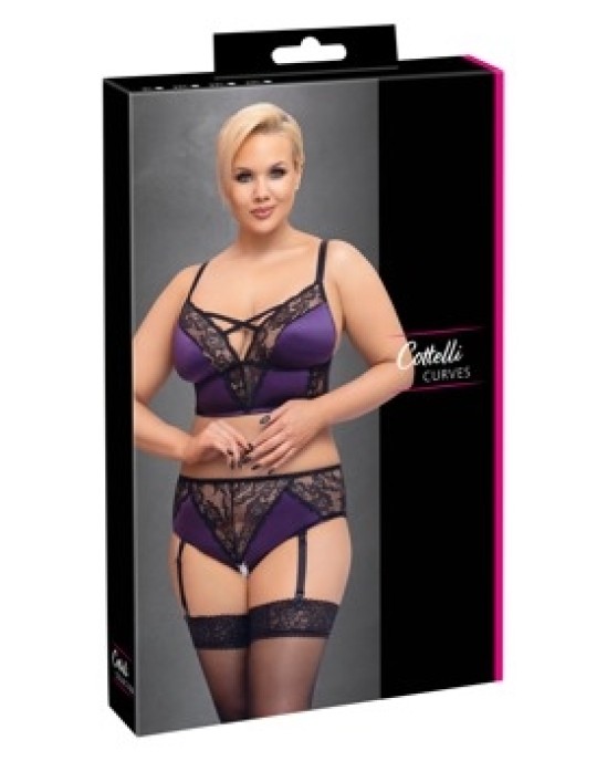 Cottelli Curves Комплект BH фиолетовый/черный3XL