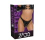 Zado Leather Briefs 2 Dildos S/M