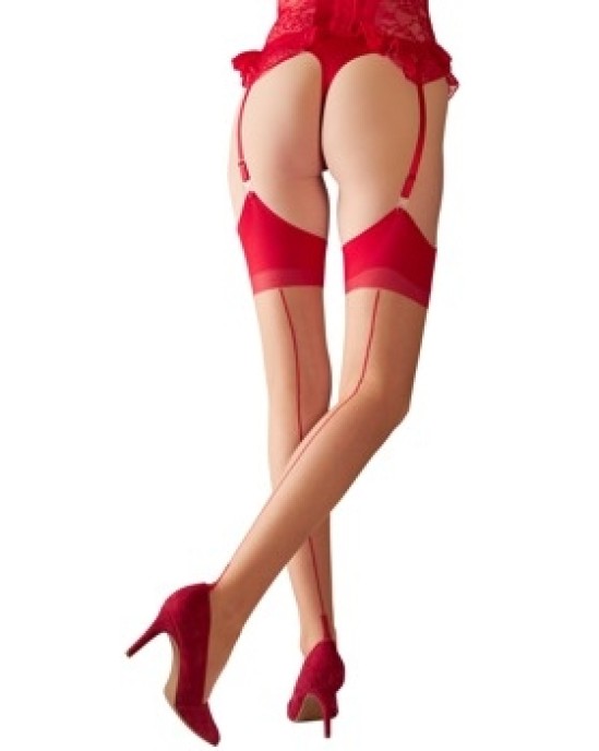 Cottelli Legwear Stockings skin/red 2