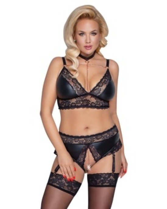 Cottelli Curves Bra and Suspender Briefs 3XL