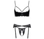 Cottelli Lingerie 3-Piece Shelf Bra Set 75B/S