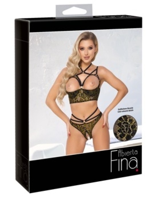 Abierta Fina Bra Set gold 80B/M