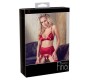 Abierta Fina Bra and Suspender Set Red S