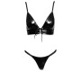 Black Level Vinyl Bra and String S