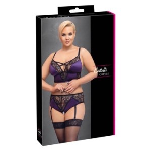 Cottelli Curves BH Set purple/black4XL