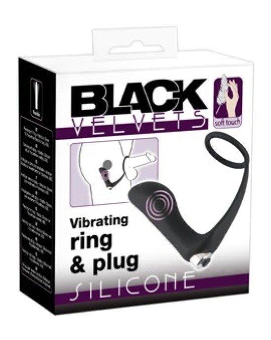 Black Velvets BV Vibrating ring & plug