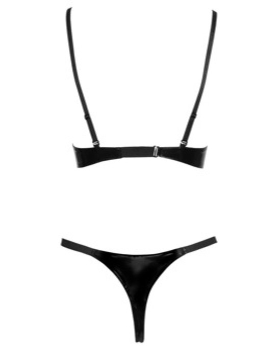 Black Level Vinyl Bra and String S