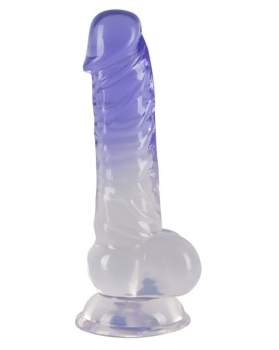 Crystal Skaidrs Dildo ar bumbiņām