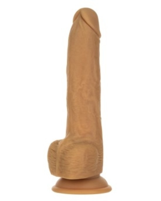 Naked Addiction 9" Thrusting Dong RC Caramel