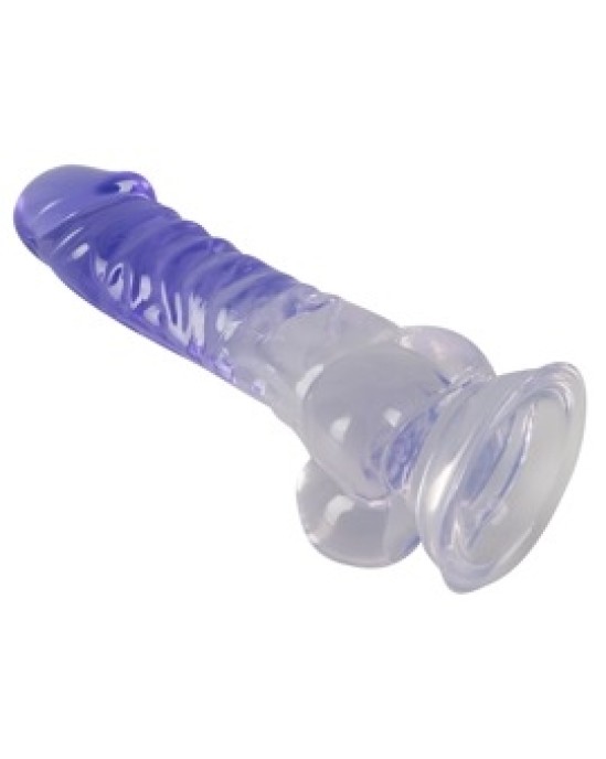 Crystal Skaidrs Dildo ar bumbiņām