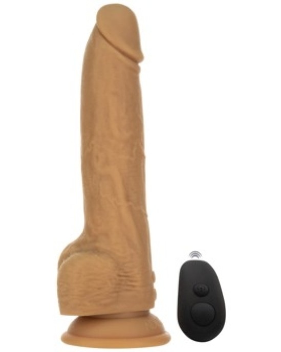 Naked Addiction 9" Thrusting Dong RC Caramel