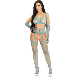 Leg Avenue Sets LEG AVENUE — ЧУЛКИ И ПЕРЧАТКИ С УКОРОЧЕННЫМ ТОПОМ, СИНИЕ