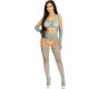 Leg Avenue Sets LEG AVENUE - CROP TOP STOCKINGS & GLOVES BLUE