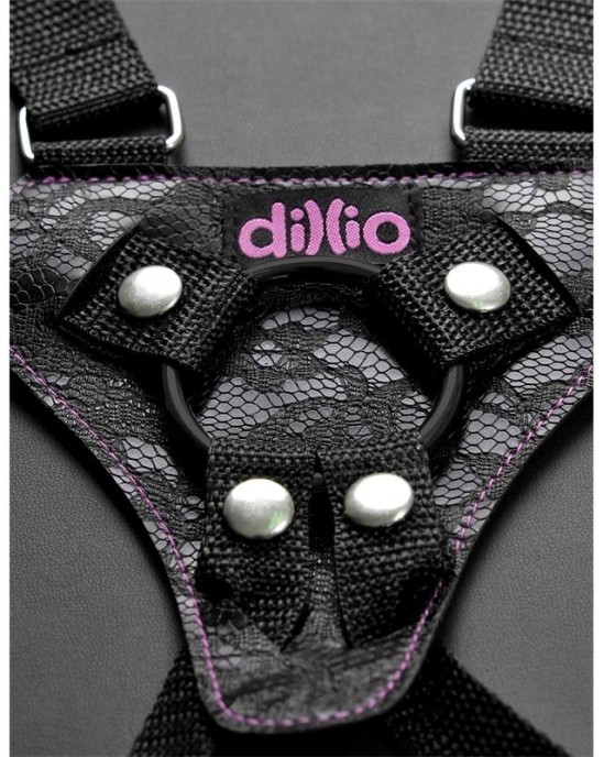 Dillio Suspender Harness with Dildo 6 Pink