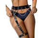 Subblime Fetish SUBBLIME - BELT AND GARTER HARNESS WITH RINGS AND CHAINDETAIL ONE SIZE