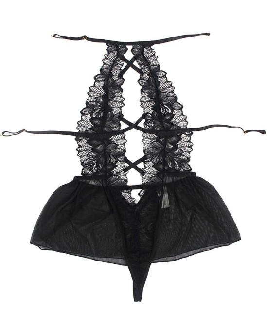 Subblime Teddies SUBBLIME — TEDDY HALTER KAKLS PIKA MUGURAS MEŽĢĪŅA, MELNA L/XL